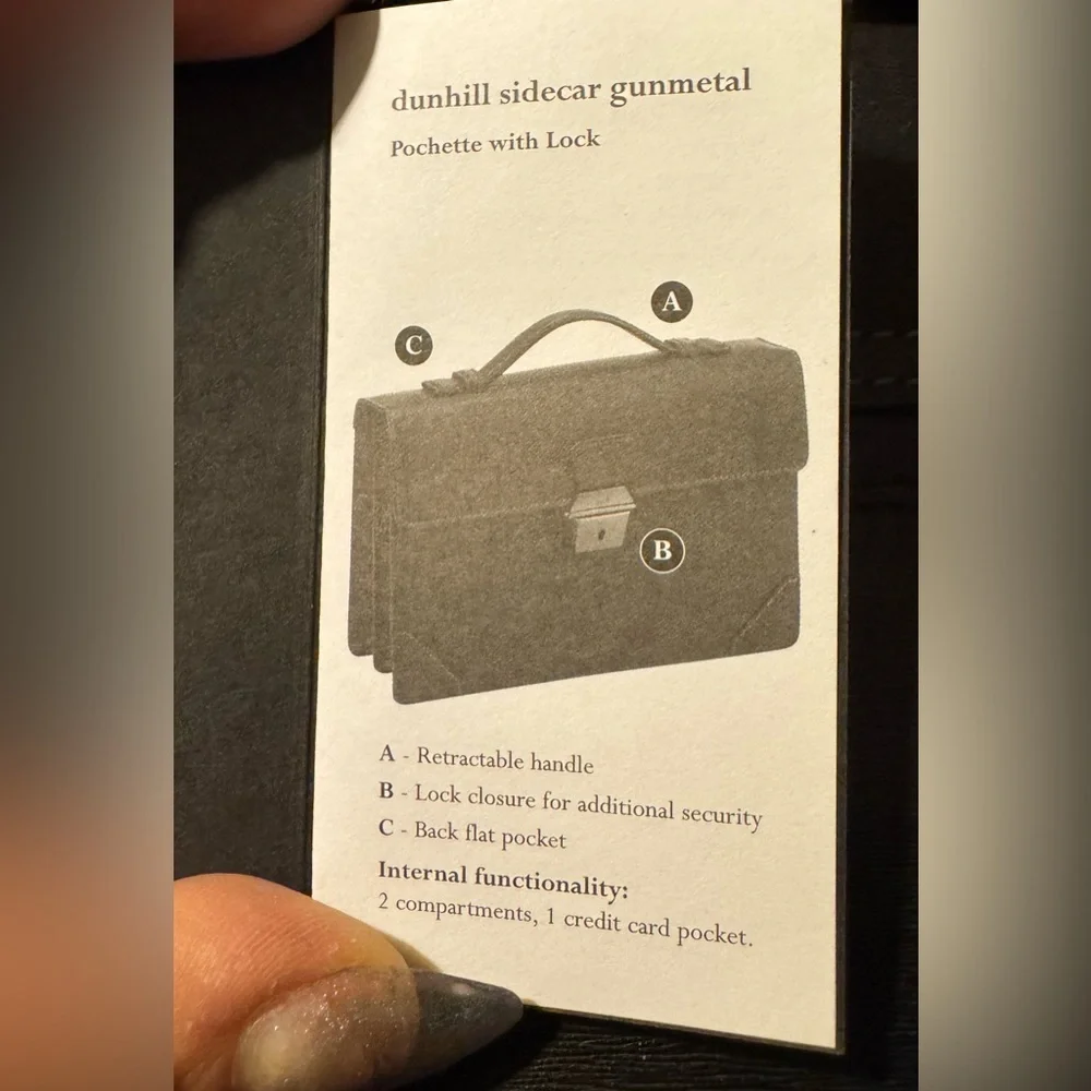 Dunhill Sidecar Gunmetal Pochette L3F290A (Black) - NWT - Picture 3 of 12
